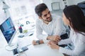 Collaborating business colleagues discussing future plans Royalty Free Stock Photo