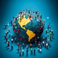 An image representing global communication teamwork and networking for businesses