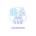 Collaboration blue gradient concept icon Royalty Free Stock Photo