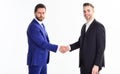 Collaboration of business people. Men shaking hands. Handshake sign of successful deal. Business meeting. Business deal Royalty Free Stock Photo