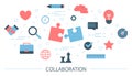 Collaboration concept. Idea of partnership and teamwork Royalty Free Stock Photo
