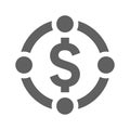 Collaboration, finance, revenue icon. Gray vector graphics