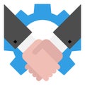 Collaboration flat icon vector Illustration, business icon