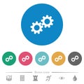 Collaboration flat round icons