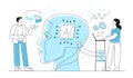 Collaboration of humans and artificial intelligence. Robotic process automation of business workflows. Engineering