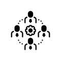 Black solid icon for Collaboration, copartnership and teamwork Royalty Free Stock Photo