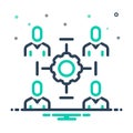 Mix icon for Collaboration, copartnership and teamwork Royalty Free Stock Photo