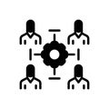Black solid icon for Collaboration, copartnership and teamwork Royalty Free Stock Photo