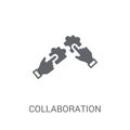 Collaboration icon. Trendy Collaboration logo concept on white b Royalty Free Stock Photo