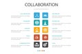 Collaboration Infographic 10 option Royalty Free Stock Photo