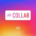 Collaboration social media sticker