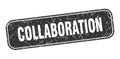 collaboration stamp. collaboration square grungy isolated sign.