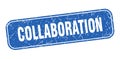 collaboration stamp. collaboration square grungy isolated sign.