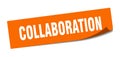 collaboration sticker. collaboration square sign. collaboration