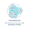 Collaboration turquoise concept icon Royalty Free Stock Photo