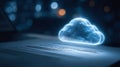 Collaborative Cloud Document Glowing on a Screen With Real-Time Edits and a Blank Space for Input Royalty Free Stock Photo