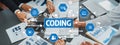 Collaborative Coding Environment with Professionals Engaged in Software Development and Project Planning at Modern Royalty Free Stock Photo