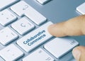 Collaborative Commerce - Inscription on Blue Keyboard Key Royalty Free Stock Photo