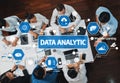 Collaborative Data Analytic Session with Diverse Professionals Analyzing Big Data, Machine Learning, and Network Royalty Free Stock Photo