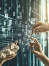 Collaborative data interaction with holographic interfaces in a digital environment