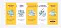 Collaborative design application fields onboarding vector template