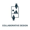 Collaborative Design icon. Simple element from design technology collection. Filled Collaborative Design icon for templates,