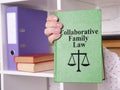 Collaborative Family Law is shown on the book using the text Royalty Free Stock Photo