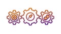 Collaborative Gear Mechanism Icon, vector design Generative AI Royalty Free Stock Photo