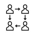 Collaborative icon vector image.