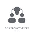 collaborative idea icon. Trendy collaborative idea logo concept Royalty Free Stock Photo