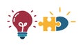 Collaborative Idea Puzzle Solving Vector, vector design Generative AI Royalty Free Stock Photo