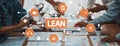 Collaborative Lean Management Strategies for Enhancing Business Efficiency with Data-Driven Insights and Employee Royalty Free Stock Photo