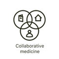 Collaborative medicine - EHR, PHR, or EMR - doctors, patients, a Royalty Free Stock Photo