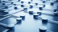 Collaborative Network Data Streams Flowing Between Interconnected Nodes Royalty Free Stock Photo