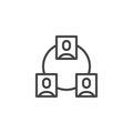 Collaborative people line icon