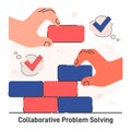 Collaborative problem solving. Character with conflict resolution skill