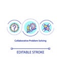 Collaborative problem solving concept icon