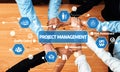 Collaborative Project Management Strategies for Effective Team Leadership and Implementation of Various Business Royalty Free Stock Photo