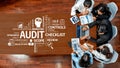 Collaborative Team Meeting for Audit Analysis, Internal Controls, Documentation, and Compliance Review on Conference Royalty Free Stock Photo