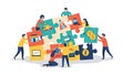 Collaborative Puzzle: A Team-Based Approach to Building Business Solutions Royalty Free Stock Photo