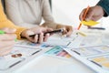 Collaborative UX UI Design Process with Team Working on Mobile App Prototypes and Wireframes Royalty Free Stock Photo