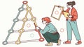 People building network connection structure vector design Generative AI Royalty Free Stock Photo