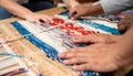 Collaborative Weaving Workshop in Action Royalty Free Stock Photo