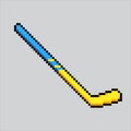 Pixel art Hockey Stick Illustration vector for game design Royalty Free Stock Photo