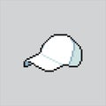 Pixel art Golf cap sun visor icon Illustration vector for game design Royalty Free Stock Photo