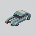 Pixel art Futuristic Cyberpunk Car icon Illustration vector for game design Royalty Free Stock Photo
