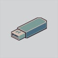 Pixel art usb flashdisk drive Locomotive icon Illustration vector for game design Royalty Free Stock Photo