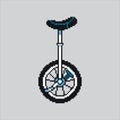 Pixel art Circus Unicycle Acrobat icon Illustration vector for game design Royalty Free Stock Photo