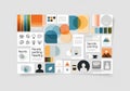 A collage of abstract design layouts featuring various colorful Royalty Free Stock Photo