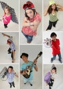 A collage of adolescents Royalty Free Stock Photo